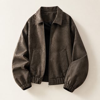 남성 PU 레더 재킷 봄가을 아메리칸 빈티지 오버핏 카라 집업 캐주얼 가죽