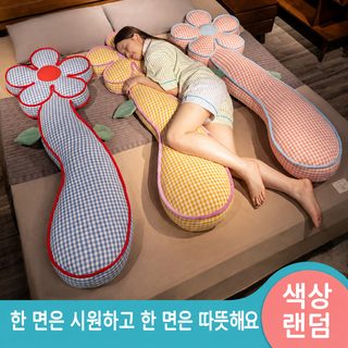 여름철 청량감 아이스 롱 쿠션 여학생 잠 침실 침대 위 측면 잠 클립 다리