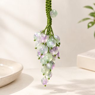 비록포도 걸이 diy 삼계 청신한 포도 짜임 가방 걸이 차 열쇠고리 핸드폰 걸이 소중