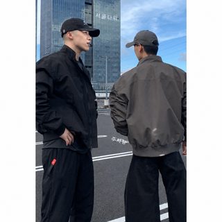 GTAL 동품질 미국식 비행 재킷 남자 건달 고급감 상의 삼방 칼라 터프가이 코