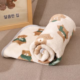 국경 간 애완동물 전용 가을 겨울 냉방 보온 잠용 담요 어린 개 산호모 이불