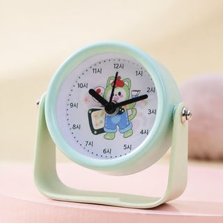 귀여운 어린이 책상 미니 시계 학생용 캐릭터 무소음 탁상 알람시계