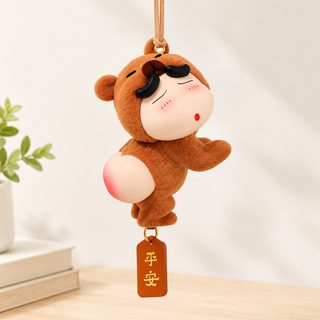 귀여운 곰돌이 엉덩이 차량용 룸미러 걸이 실내 장식