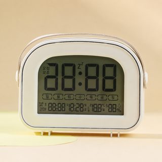 학생용 디지털 온습도 알람시계 탁상용 LCD 달력 전자시계