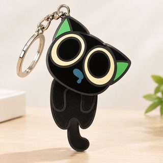 검은 고양이 아크릴 키링 열쇠고리 가방 장식