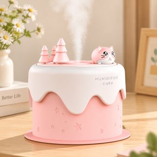 고양이 케이크 미니 초음파 가습기 사무실 책상용 USB 가습기