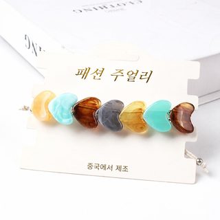 여성 컬러 하트 비즈 짜임 팔찌 레트로 여행 기념 패션 액세서리