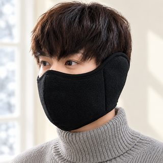 겨울철 마스크 여고 용모치 방한 보온 마스크 두껍면 귀마개 접을 수 있어