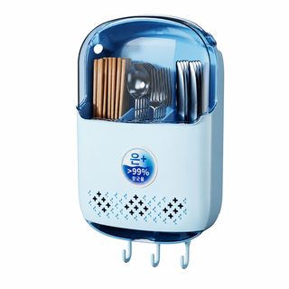 크림풍 주방 젓가락통 수저 정리함 다용도 물빠짐 수납 케이스