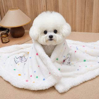 공장 도매 강아지 양면 융 두꺼운 보온 담요 소형견 겨울철 잠자기 편한 보