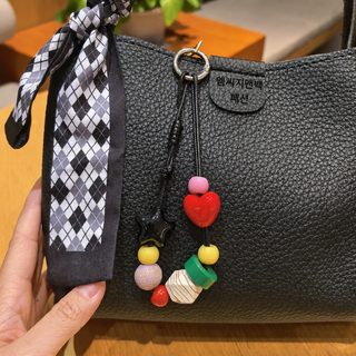 빈티지 별 오일 왁스 끈 가방 걸이 핸드폰 체인 여자 ccd 카메라 걸이 끈 잃어버림 방지 해방 양손 걸이 ins 바람