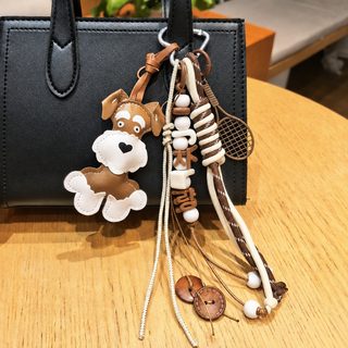 신형 Miu 가방 걸이 강아지 테니스 라켓 수제 뜨개질 끈 등산 단추 걸이 가방 헬스백 열쇠고리