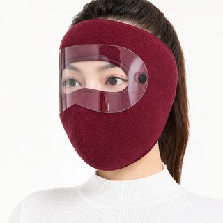 겨울철 마스크 보온 방풍 마스크 남녀 전동차 보호 전체 얼굴 보호목 두꺼
