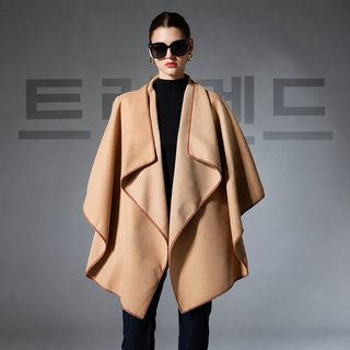 여성 겨울 가을 빅사이즈 무지 테두리 숄 120×75cm 유럽풍 보온 패션 숄