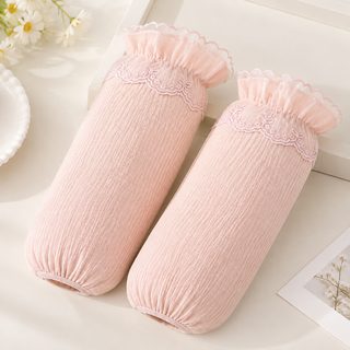 레이스 레이스 플리스 슬리브 여성 겨울 작업 슬리브 패딩 슬리브 사무실 더러움 방지 손소매 RY