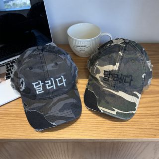 미국식 복고 파동 위장 자수 야구모 여자 길거리 개성 넓은 챙 얼굴 작은 소