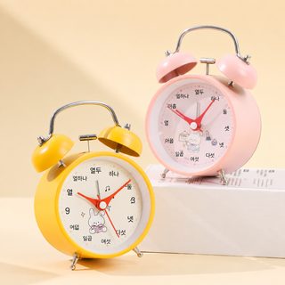 어린이 만화 알람 시계 학생용 큰 소리 기상 탁상시계