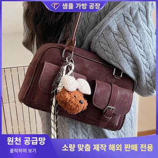 크로스보더 복고 패션 겨드랑이 가방 여자 2025 신상 고급감 백합 숄더백 소대중 통근 베개 가방