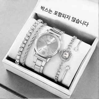 크로스보더 폭발적인 로마면 시계 여성 스테인리스강 시계 벨트 석영 시계