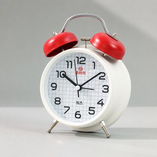학생 기상 기계 어린이 시계 강력 깨우기 중학교 탁상 시계 음소거 비주얼