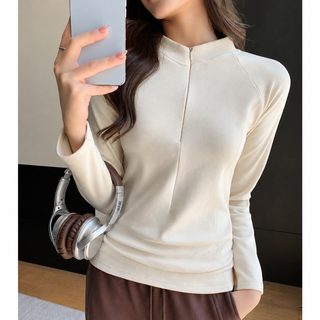 K2686 칼라 지퍼 레깅스 여성 가을겨울 신상 보온 슬림핏 긴팔 티셔츠 이너웨