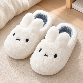 토끼 털슬리퍼 겨울 방한 실내화 기숙사 거실용