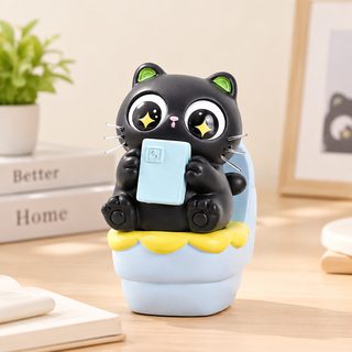 야옹이 블랙의 직장인 일상 블라인드 박스 데스크테리어 장식 귀여운 고양