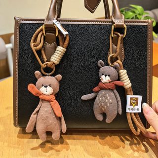 핸드메이드 패브릭 곰돌이 키링 가방 백팩 장식 빈티지 DIY 액세서리 부자재