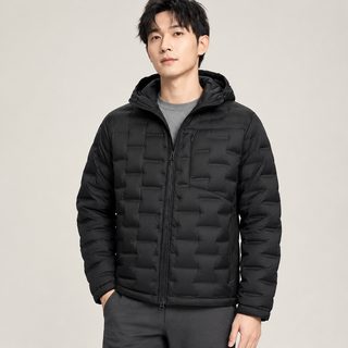 남성 경량 덕다운 후드 패딩 데일리 숏 점퍼
