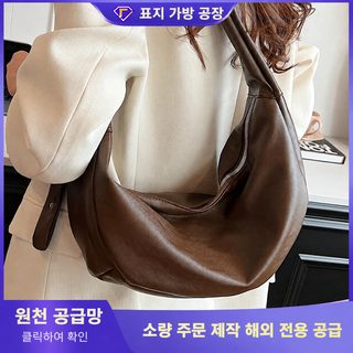 크로스보더 캐주얼 빈티지 소대중 가방녀 2025 신상 백합 숄더 크로스백 이완감 통근 만두백