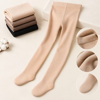 키작녀 기모 스타킹 140-166cm 여성 겨울용 두꺼운 살색 무발열 팬티스타킹