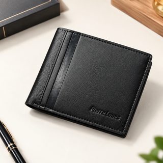 RFID 차단 남성용 PU 반지갑 다중 카드 수납 블랙