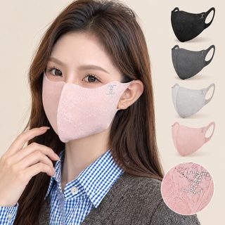 가을 겨울 레이스 보온 입체 귀걸이 마스크