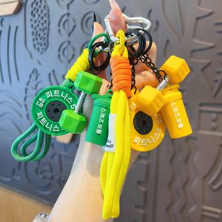 창의력 DIY 운동풍 헬스 바벨 세트 손끈 열쇠고리 걸이 커플 주전자 miu 계열