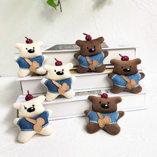 센계 만화 귀여운 충전면 포예 곰돌이 부품 수제 diy 브로치 걸이 머리핀 신