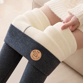 MXL005羊羔绒打底裤女外穿冬季新款加绒加厚高腰特厚超厚保暖棉裤
