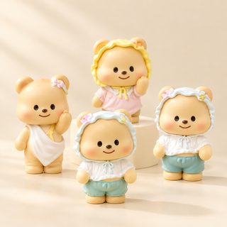 귀여운 곰돌이 랜덤 피규어 책상 장식 소품 선물