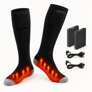 USB 충전식 발열 양말 겨울 보온 스키 라이딩 롱삭스