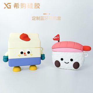 XG-EJK-745 맞춤형 실리콘 PVC 소프트 블루투스 이어폰 케이스 캐릭터 보호커버