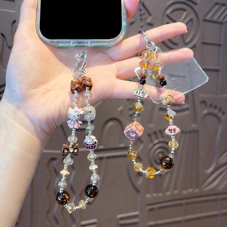 가을 겨울 DIY 마일라드 비즈 핸드폰 스트랩 KT 고양이 가방 키링 키홀더 장