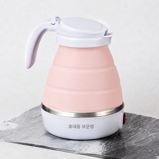 리멍 0.6L 접이식 전기포트 휴대용 실리콘 보온·온도유지 미니 여행용 전기