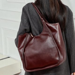 대외 무역 신형 헤드 소가죽 크로스백 무두질 여성용 가방 대용량 숄더백 통근 쇼핑백 겨드랑이 가방