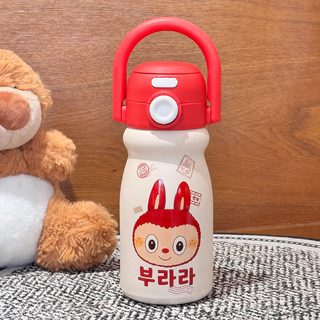 어린이용 316 스테인리스 보온병 500ml 휴대용 손잡이 잠금 물병