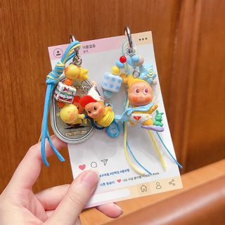 수공 diy 별사람 꼬챙이 구슬 열쇠고리 작은 걸이 귀엽다 귀염둥이 개바 피규어 인형 걸이