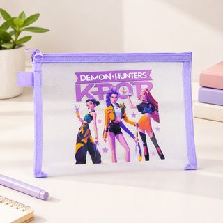 마녀사냥단 A5 망사 서류봉투 투명주머니 나일론 지퍼 시험지 자료봉투 학