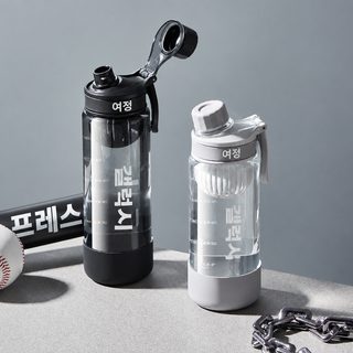푸싱 심플 스포츠 물병 차량용 헬스 물컵 680ml 800ml 차망 휴대용 PC 플라스틱