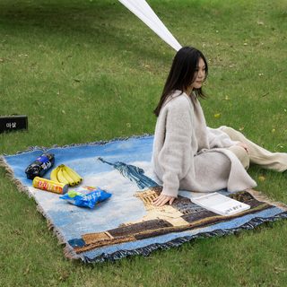 은상 보헤미안 기하학 소파 담요 자유의 여신 사계절 캠핑 낮잠 블랭킷 130x1