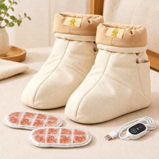 발 발목 보온 전기 온열 부츠 실내 발 찜질 신발