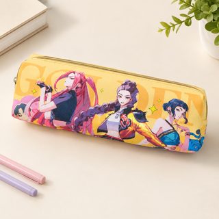 크로스보더 히트 마녀사냥단 작은 필통 대용량 PU 단층 학생 필통 필통 수납