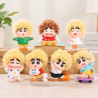 신장 광파 폭발머리 블라인드 박스 귀여운 카툰 미니 피규어 장식 소품 애